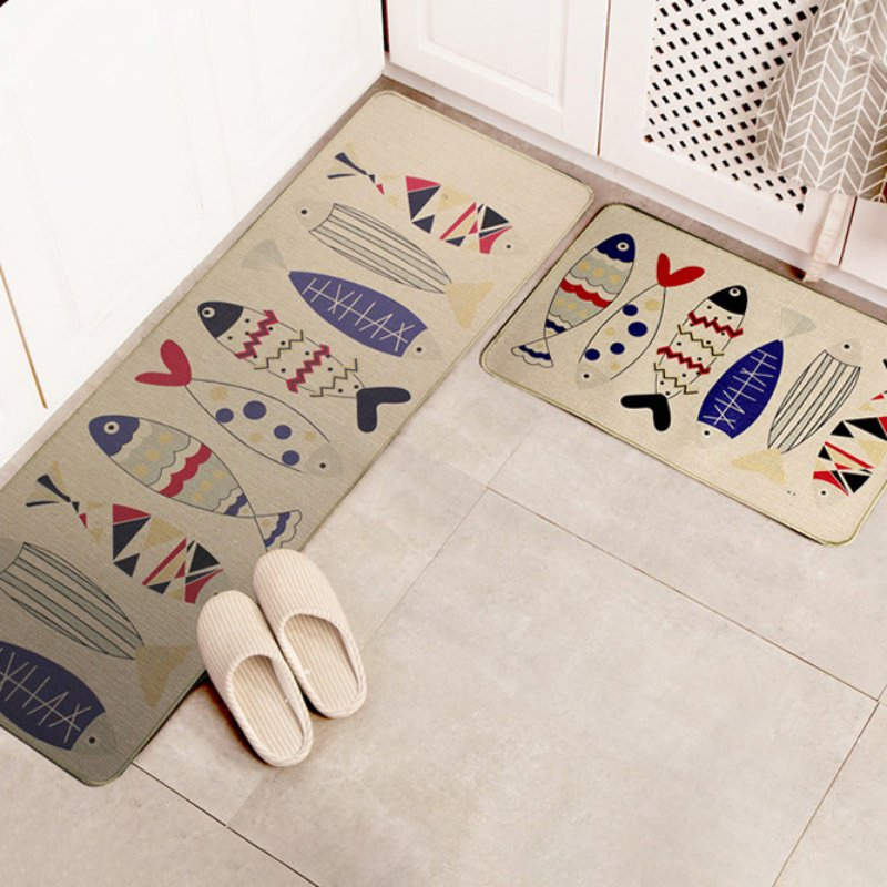 Anti Fatigue Kitchen Floor Mat Comfort Standing Mats Waterproof Kitchen Rugs Set 2 Pieces Non Slip for Indoor Outdoor