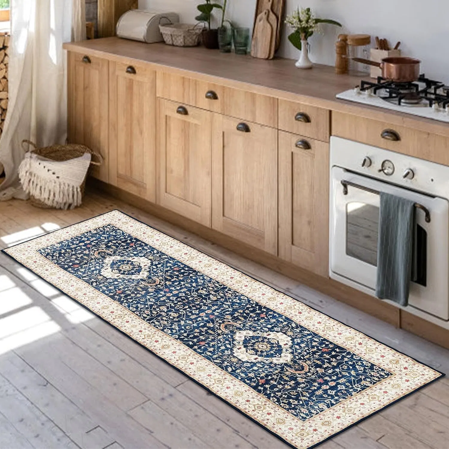 Machine Washable Long Hallway Faux Wool Fuzzy Runners Tropical Rugs Monstera Bedside Kitchen Plush Fur Carpet Runner Rug