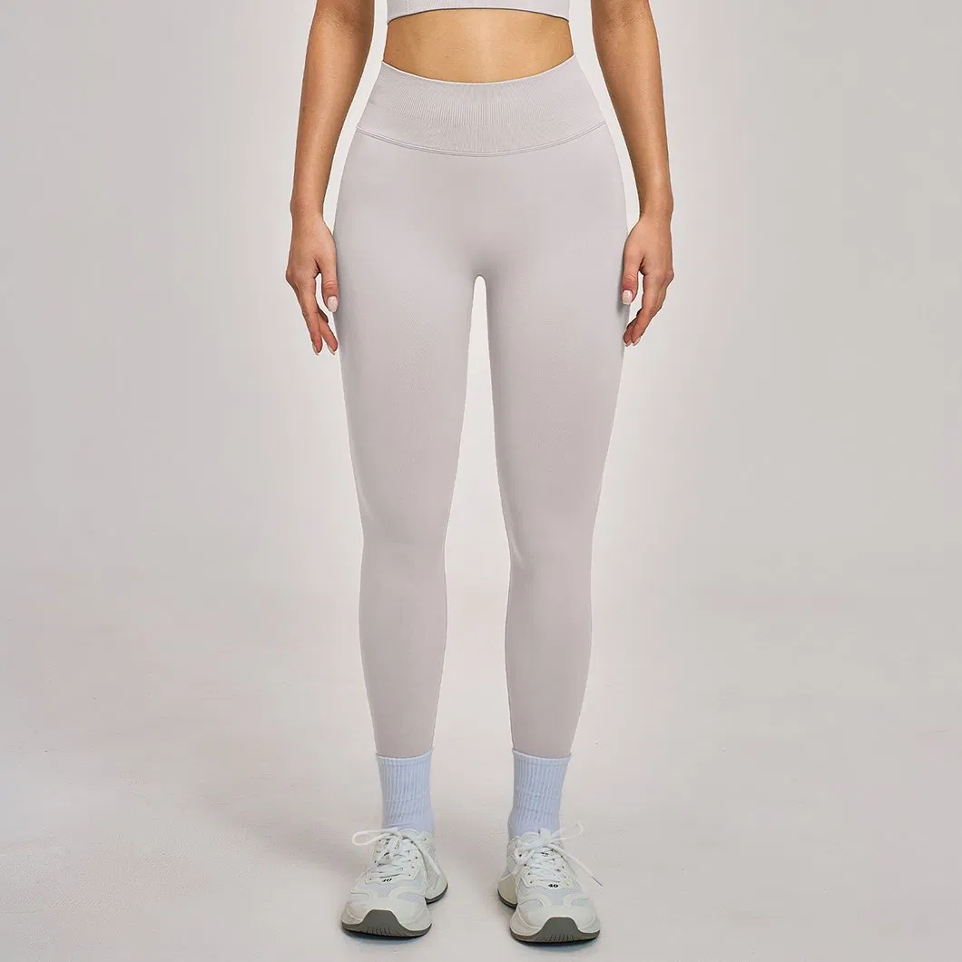 Women's Yoga Wear Butt-Lifting Contour No Front Camel-Toe-Seam High-Waisted Sports Leggings