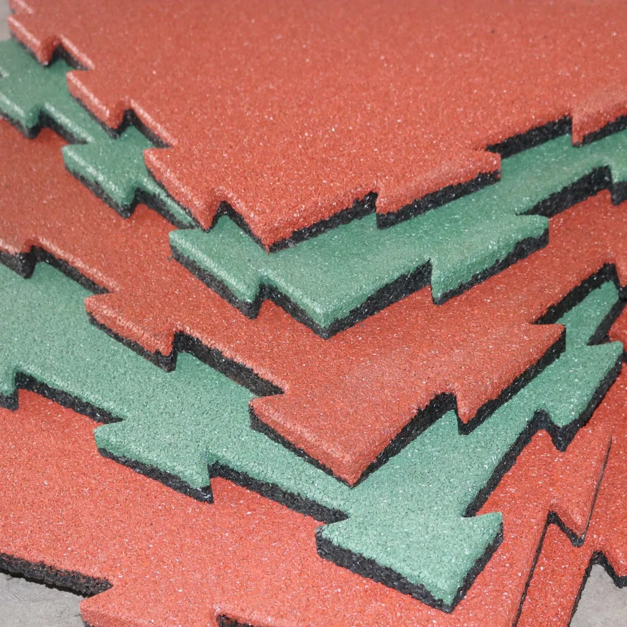 Interlocking Outdoor Playground Rubber Floor