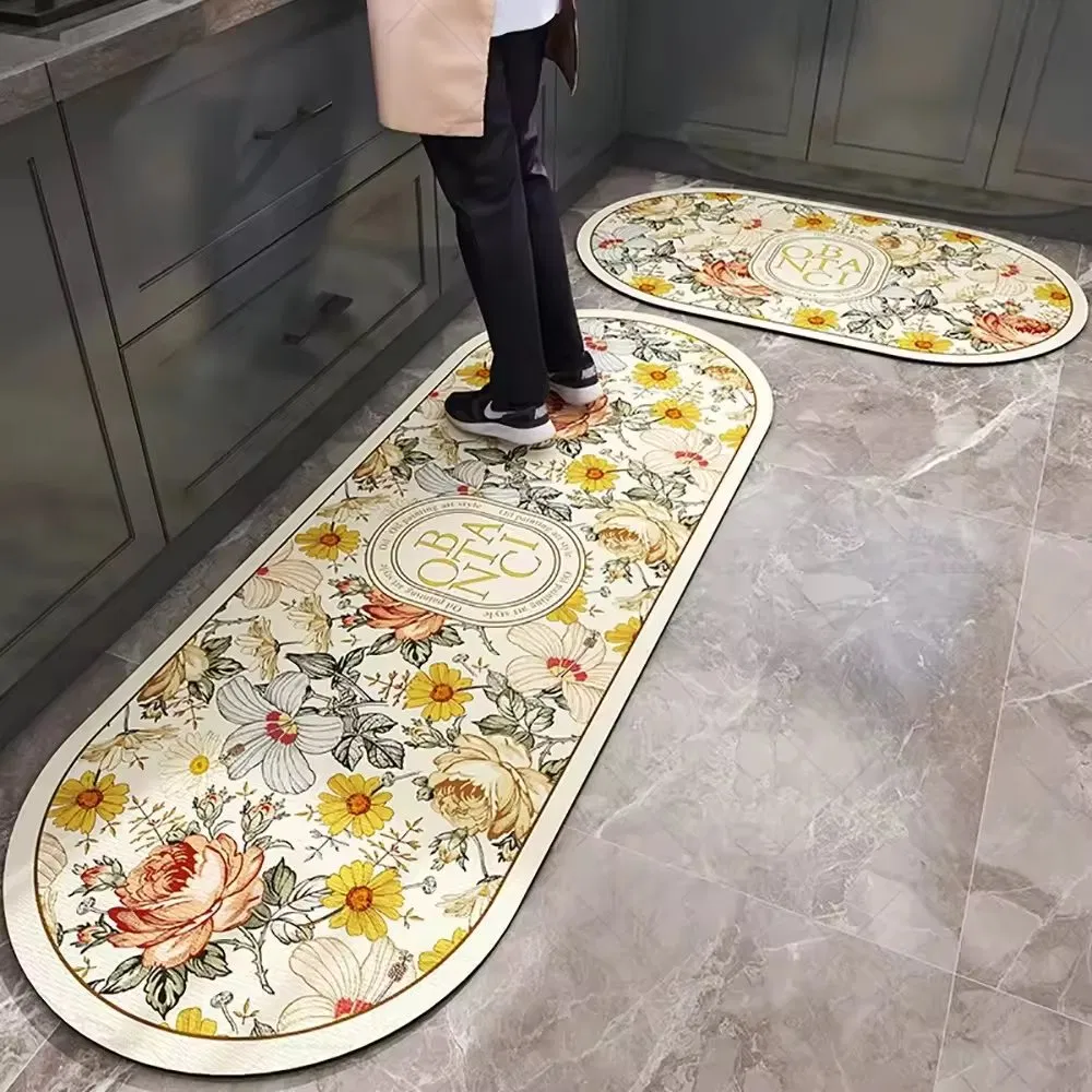 Modern Anti-Fatigue PVC Foam Kitchen Floor Mat Novelty Design China Factory Supply Washable Non-Slip Waterproof Door Mat
