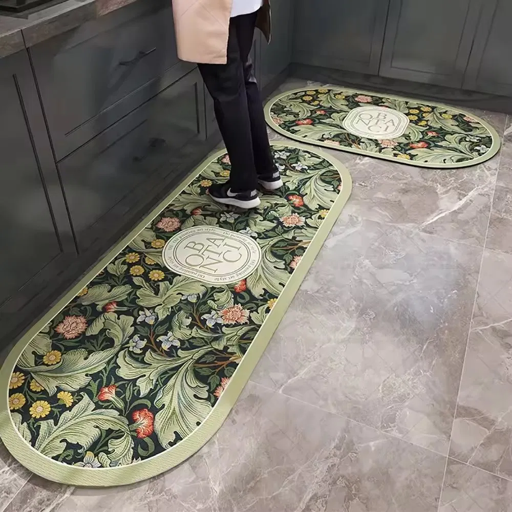 Modern Anti-Fatigue PVC Foam Kitchen Floor Mat Novelty Design China Factory Supply Washable Non-Slip Waterproof Door Mat