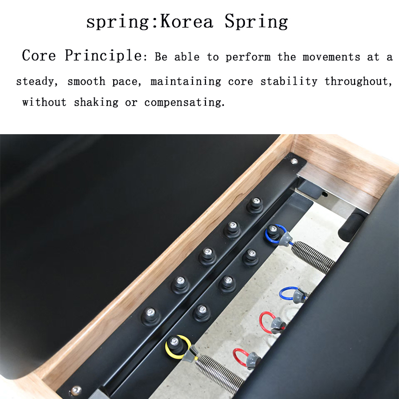 Home and Pilates Studio Yoga Training Equipment, Professional Wooden Foldable Pilates Reformer