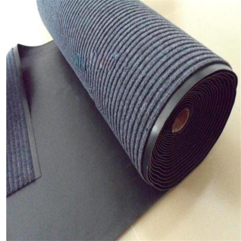 Indoor Outdoor PVC Backing Doormats with Double Ribbed Pattern for Entrance Hall