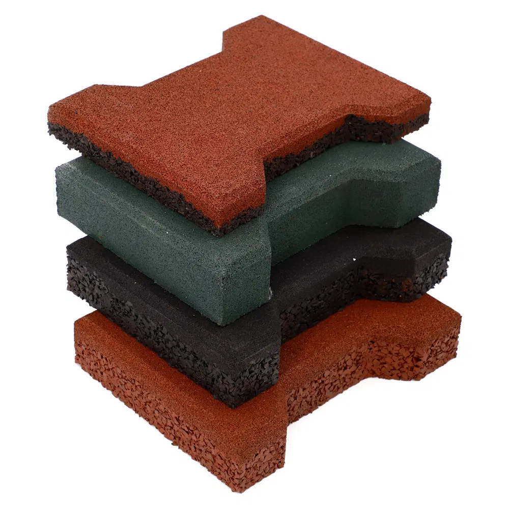 Dog Bone Rubber Gym Floor Tile for Playground and Lawn