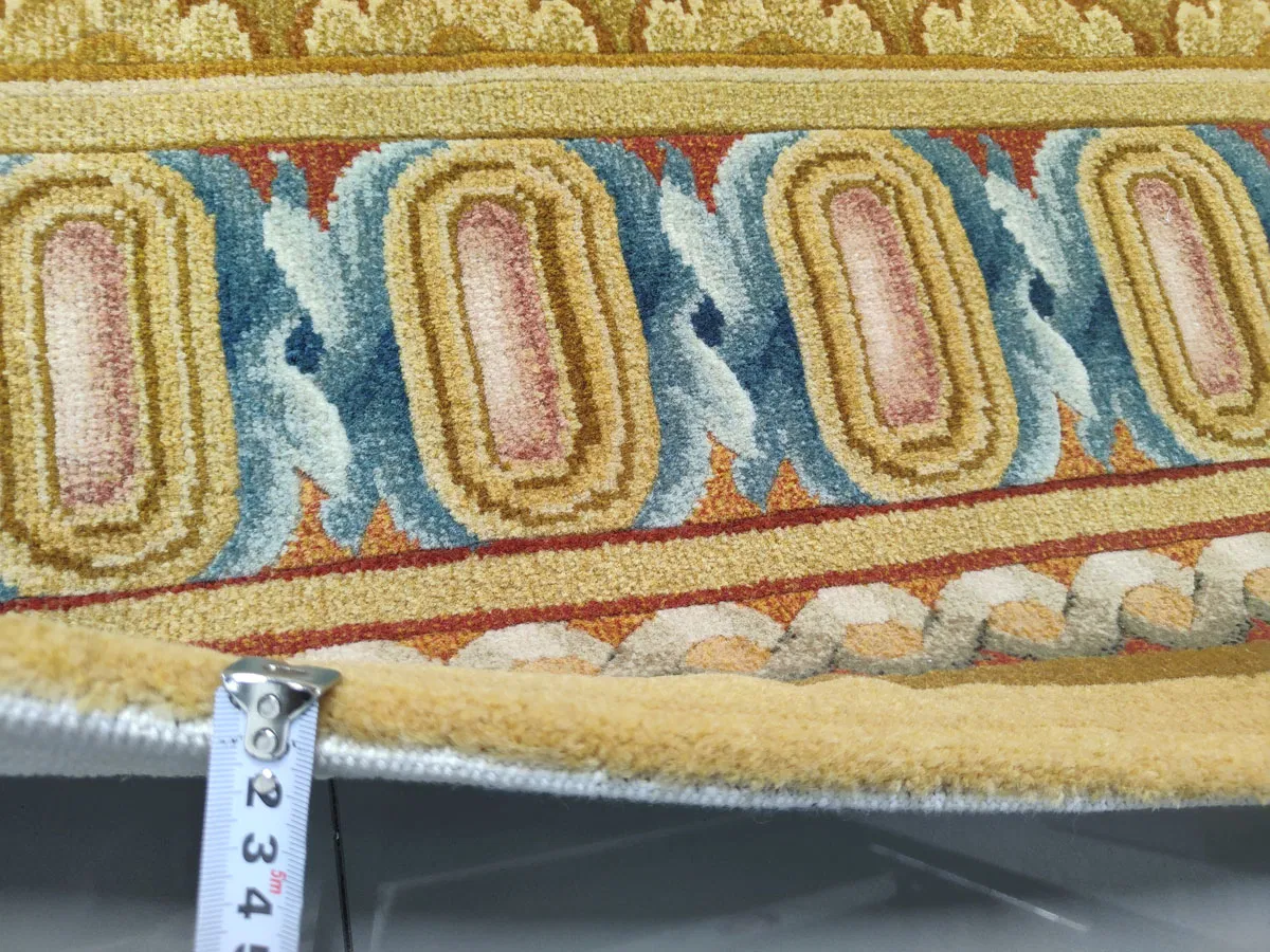 3m Long French Hand Knotted Wool Savonnerie Runner Rug for Corridor Hallway Lobby