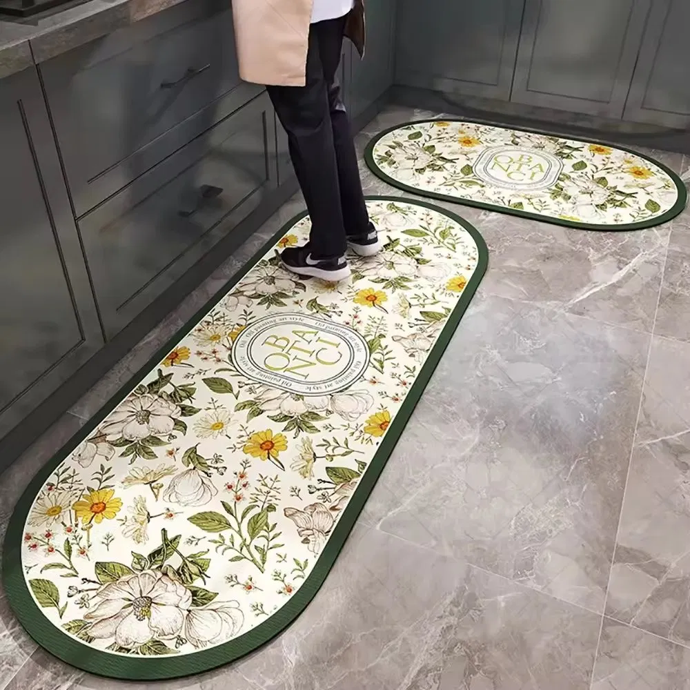 Modern Anti-Fatigue PVC Foam Kitchen Floor Mat Novelty Design China Factory Supply Washable Non-Slip Waterproof Door Mat
