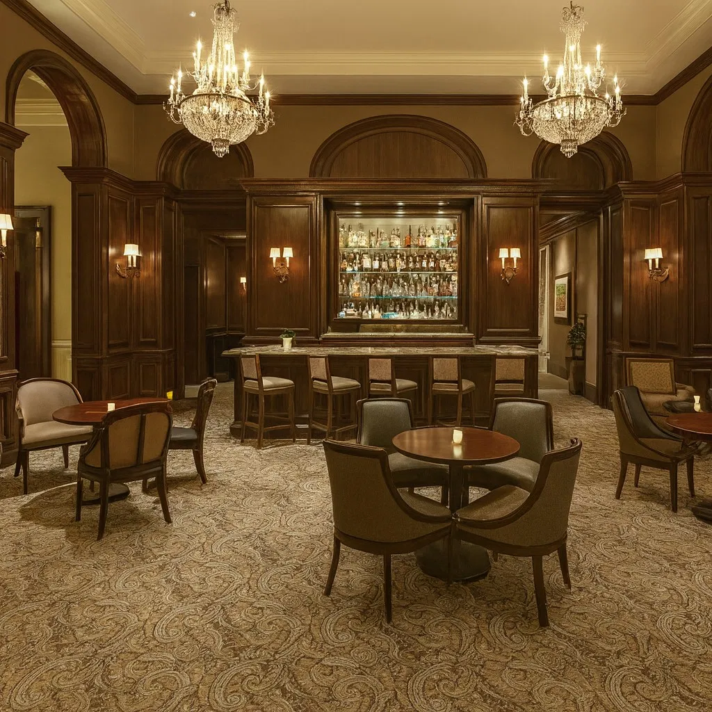 Elegant Hotel Carpeting with Comfort and Durability Features