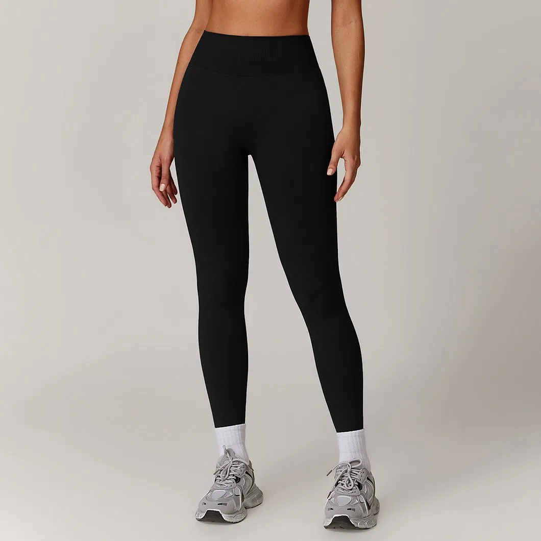 Women's Yoga Wear Butt-Lifting Contour No Front Camel-Toe-Seam High-Waisted Sports Leggings