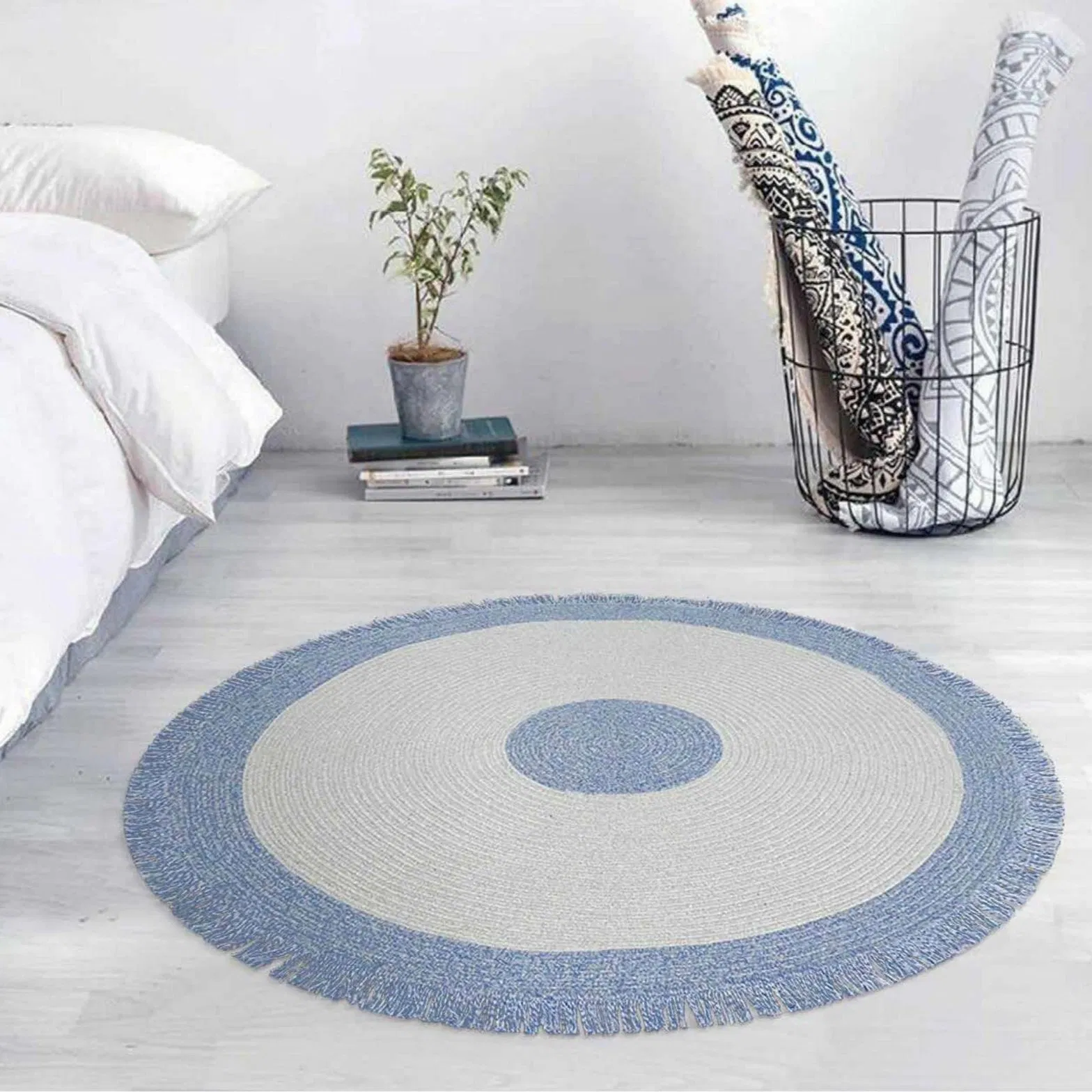Supports Multiple Pattern Designs Wool Sisal Blend Braid Rug Soft Comfortable for Living Room Hallway &amp; Bedroom Eco-Friendly
