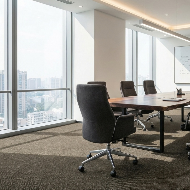 High-End Anti-Static Office Carpet Tiles Nylon Moular Flooring with PVC Backing 50cm