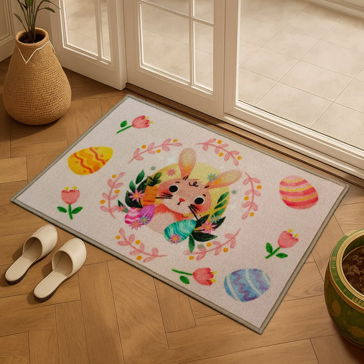 Vibrant and Fun Washable Kids Rug for Playrooms
