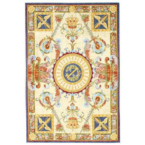 3m Long French Hand Knotted Wool Savonnerie Runner Rug for Corridor Hallway Lobby