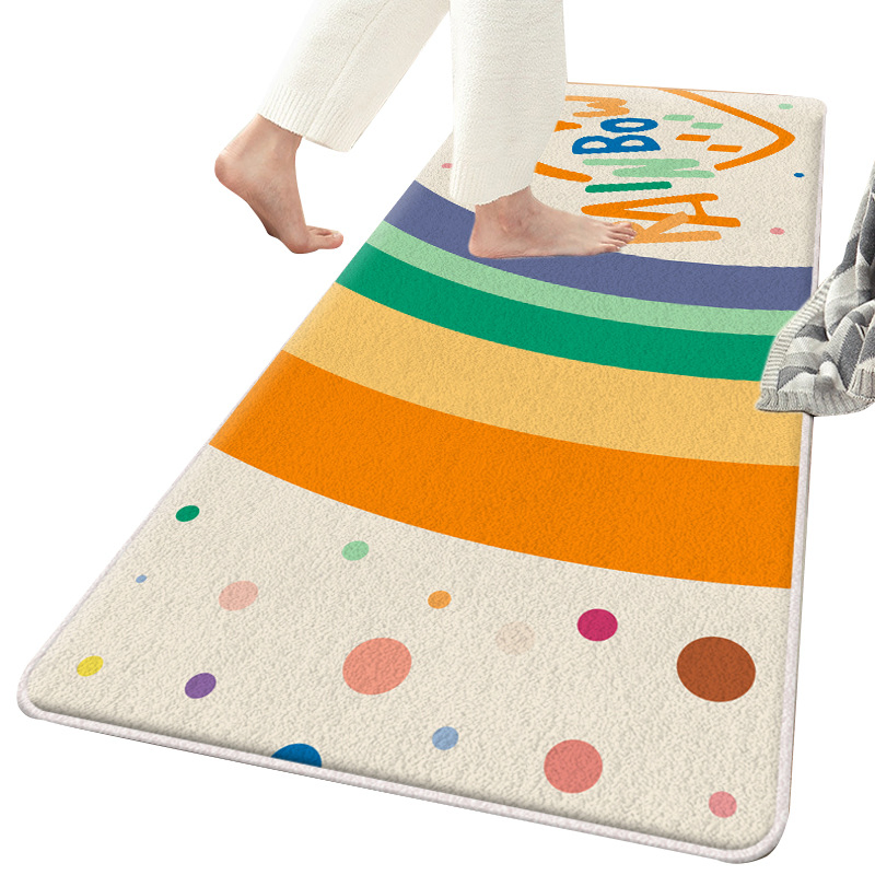 Custom Shape/Soft/Welcome/Rainbown/Print/Home/Bedroom/Faux Sheepskin/Children Baby Kids Space Area Rug