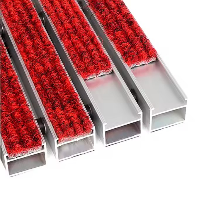 Heavy Duty Custom Size Rubber Connection Entrance Aluminum Floor Doormats Outdoor