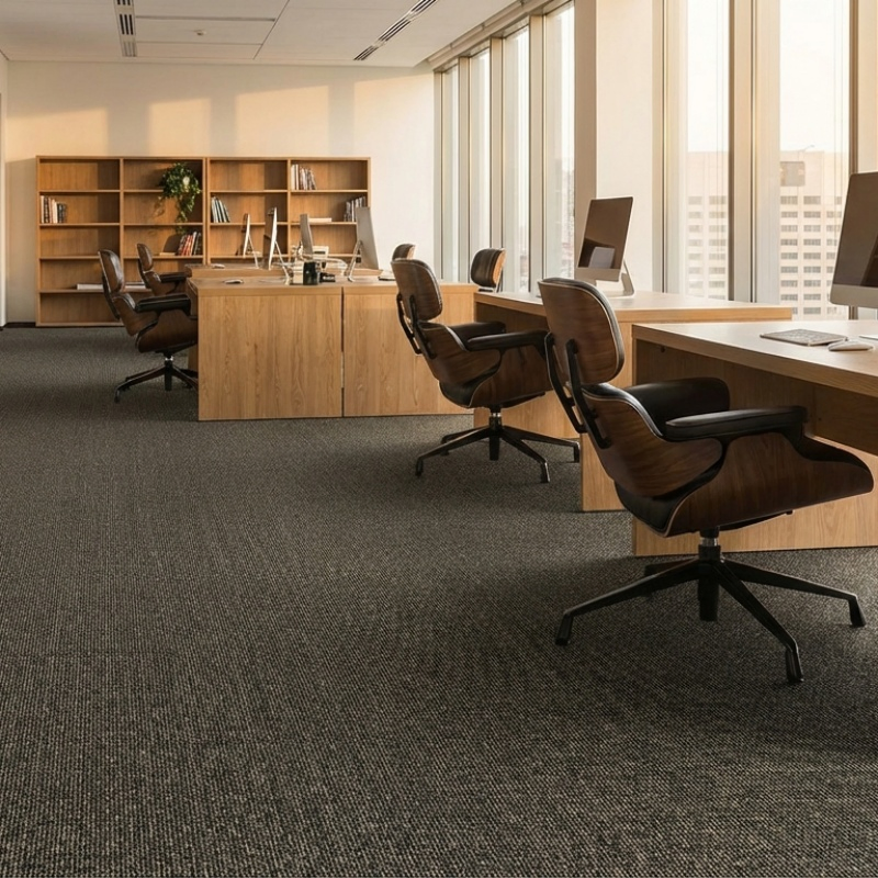 High-End Anti-Static Office Carpet Tiles Nylon Moular Flooring with PVC Backing 50cm