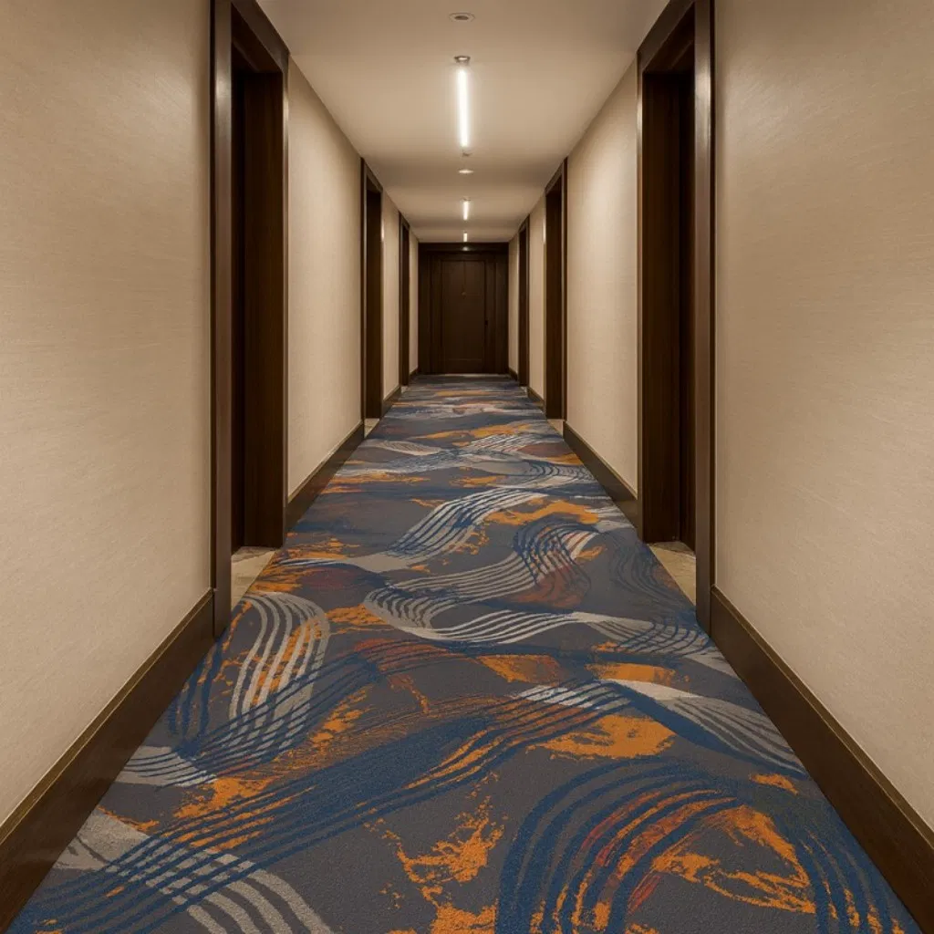 Elegant Hotel Carpeting with Comfort and Durability Features