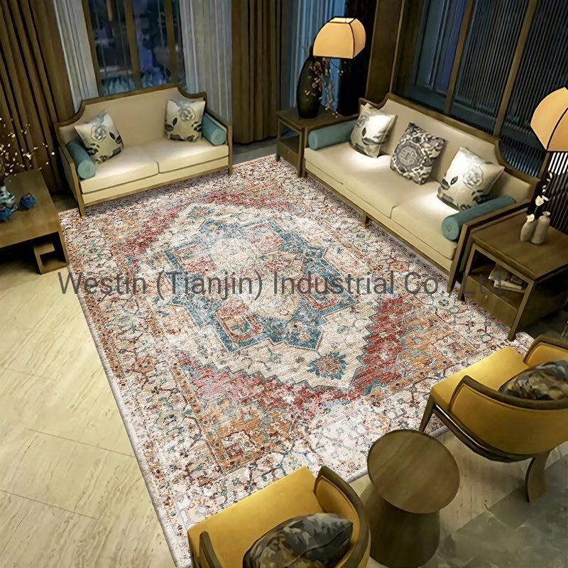 Amazon Wholesale Indoor Home Decor Non-Slip Flooring Distressed Machine Washable Turkish Area Nuloom Stock Rug