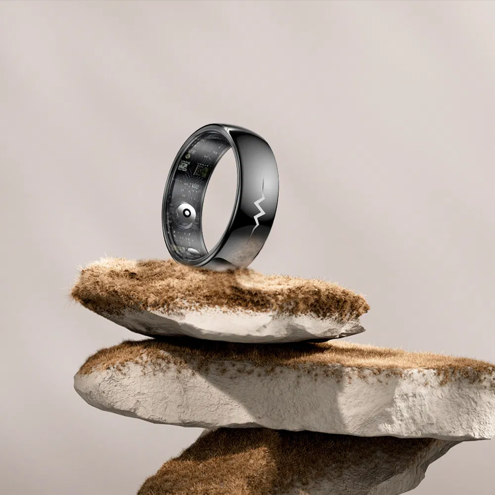 Long battery life 5ATM waterproof elderly smart bluetooth ring with ECG PPG blood pressure blood sugar sleep monitoring for senior T520