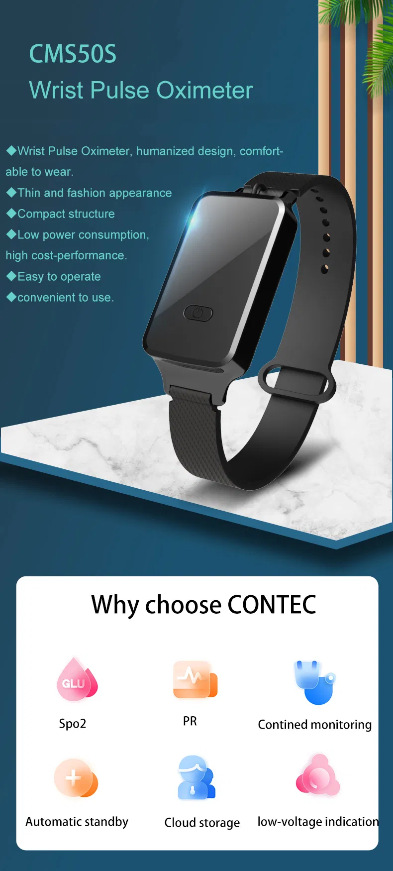 Smart Watch Blood Oxygen Monitor