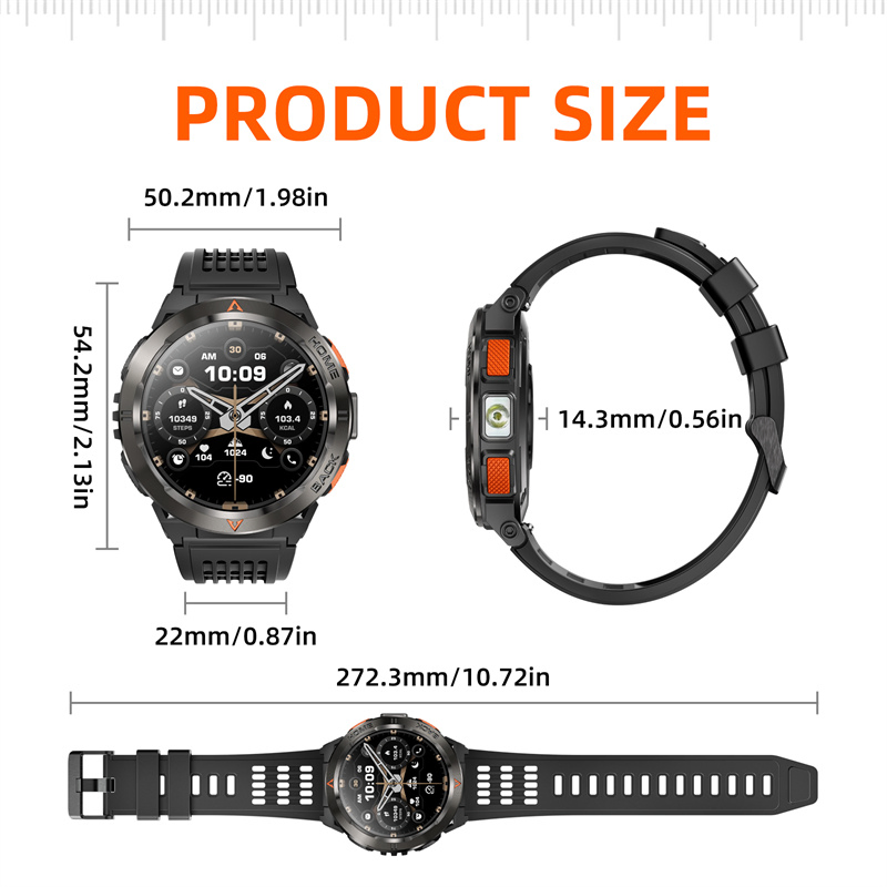 Sports GPS GS500 LED Flashlight Oxygen Monitoring Men Bluetooth Bracelet Wristband Smart Watches Smartwatch