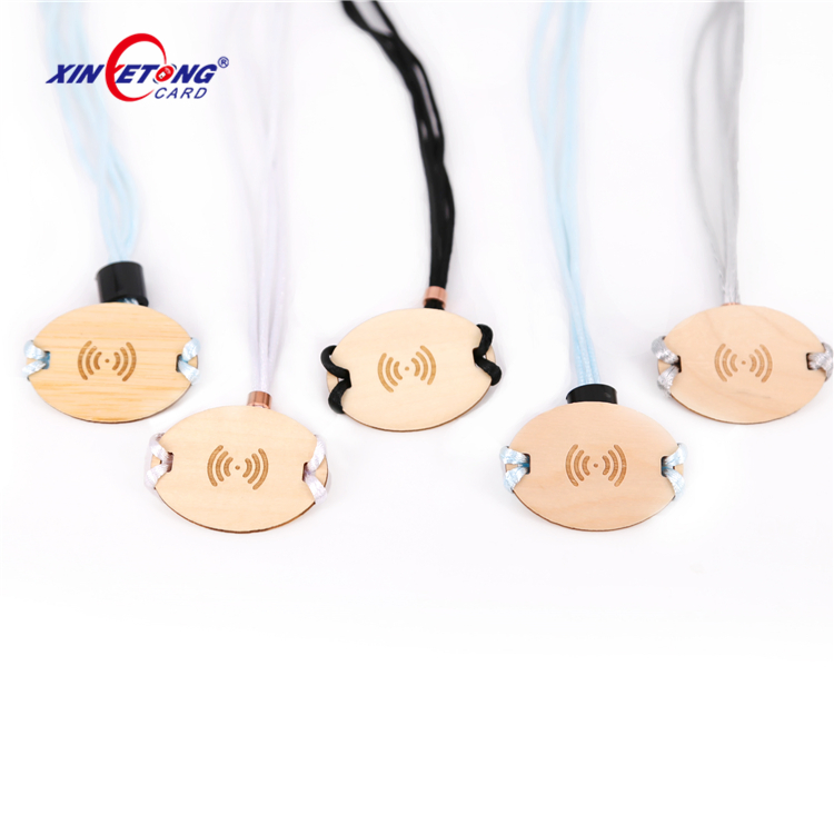 Custom Eco-Friendly 13.56MHz NFC Wood RFID Bracelet with Colorful Smart Wristband for Hotels