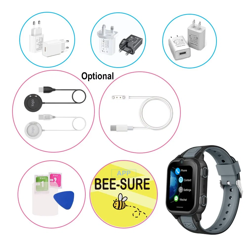 New Design 4G Colorful Touch Screen Kids GPS Tracker Watch with Two way Call for Live Video Communication D36U
