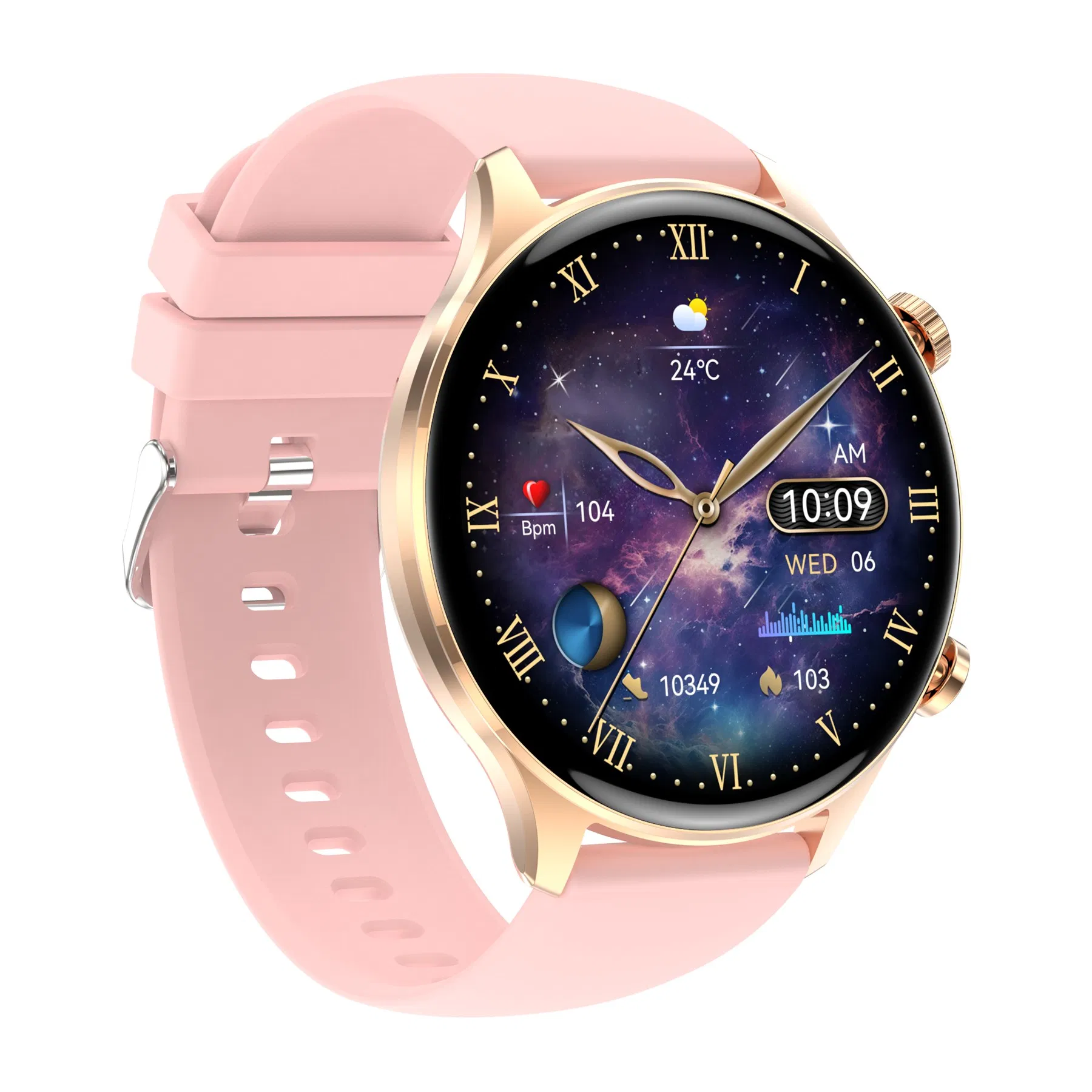 Promotion gift IP68 waterproof senior healthcare electronic smart bluetooth watch with heart rate blood pressure SPO2 monitoring HK75