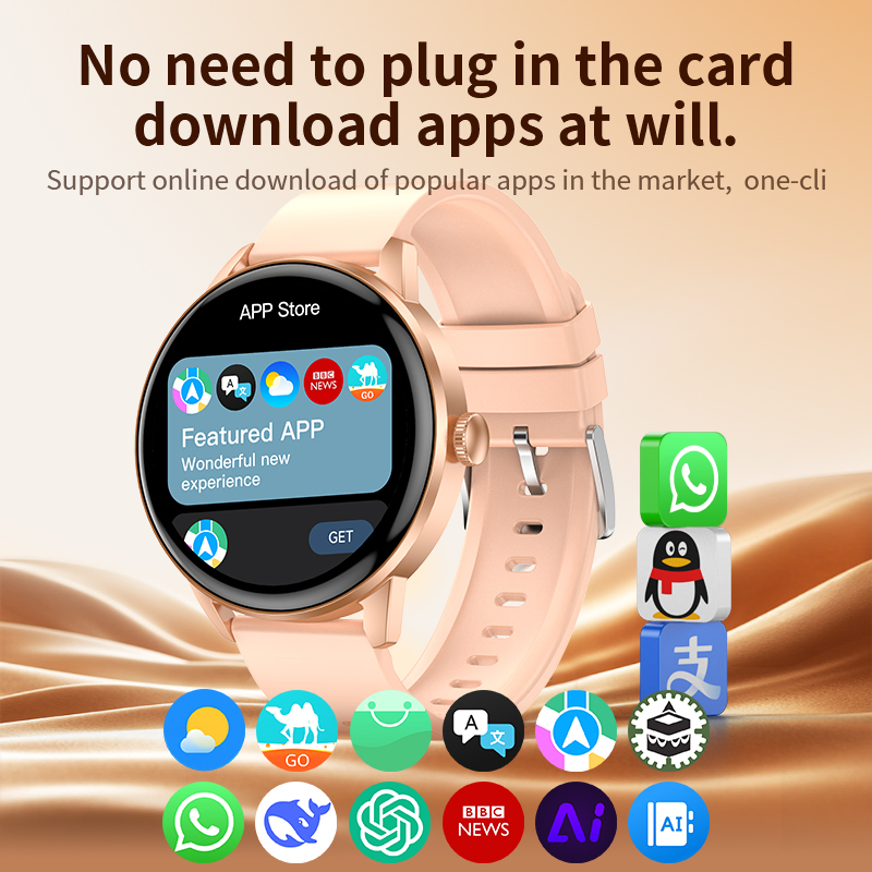 Luxury Smart Watch Quick Whatsapp Reply 4G Memory Amoled Screen Connectivity Local Music Playback Magnetic Answer Calls