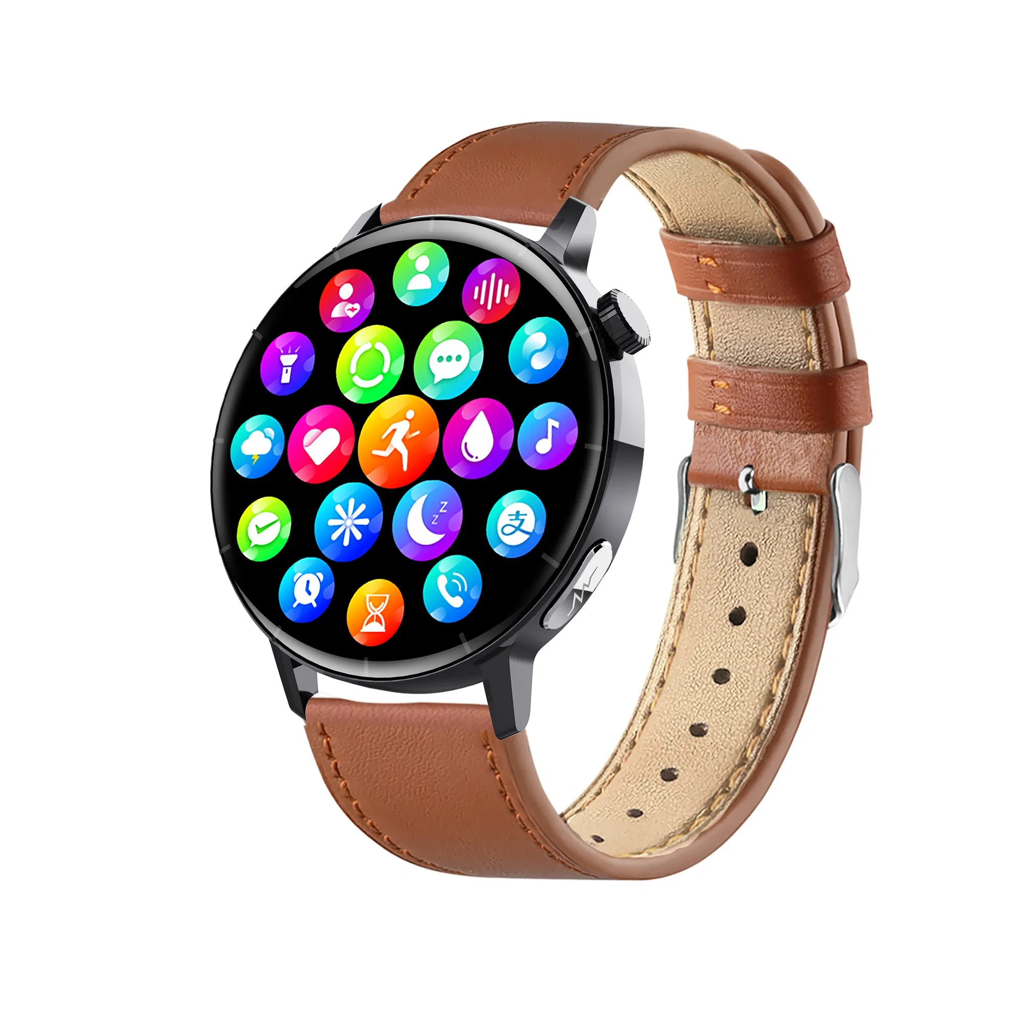 Smarinte F67PRO Blood Sugar Health Monitoring Leather Electronic Digital Pgd Smart Watch