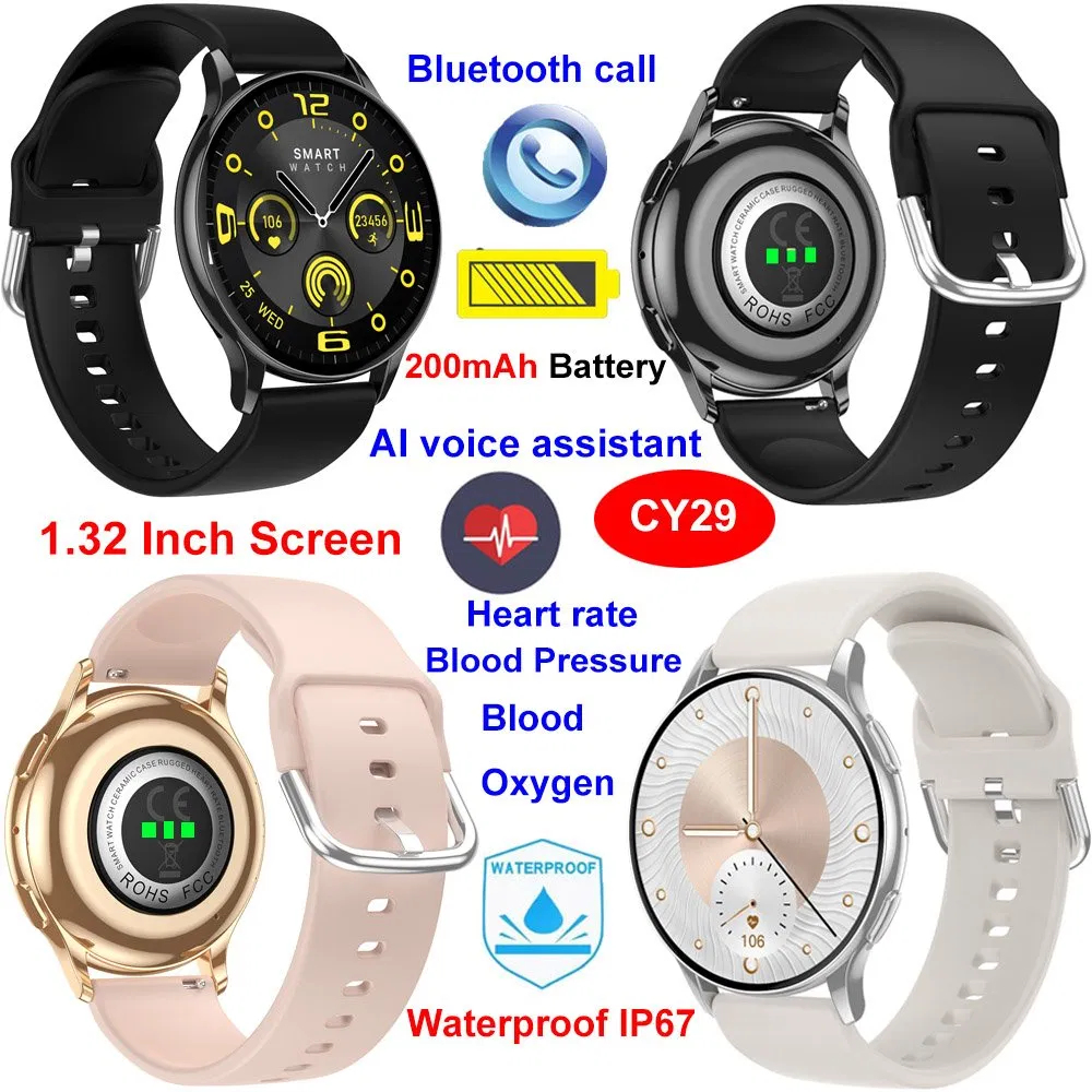 High quanlity China factory IP67 waterproof accurate smart bluetooth watch for senior fitness monitoring CY29