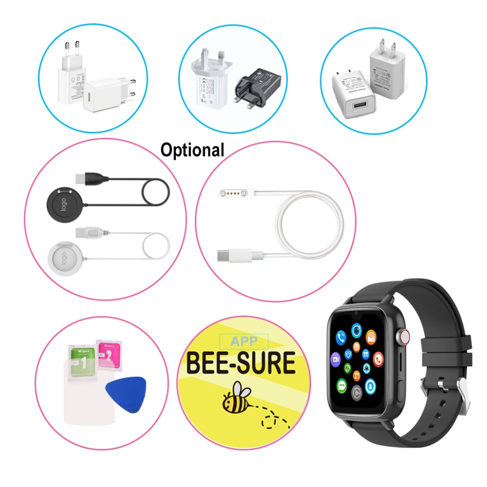 New Launched wholesale LTE Fashion Large Screen Kids GPS wrist Watch with Two Way Voice Call for Real Time Communication D49C