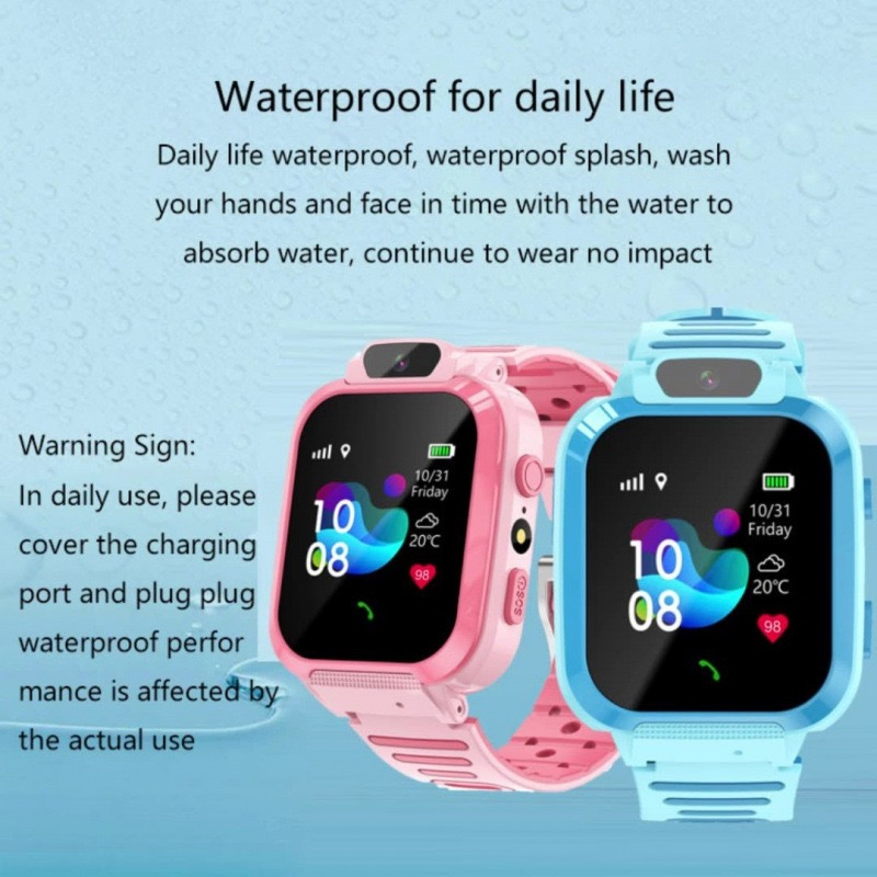 Waterproof Children's Smart Phone Watch Q12 with GPS Positioning