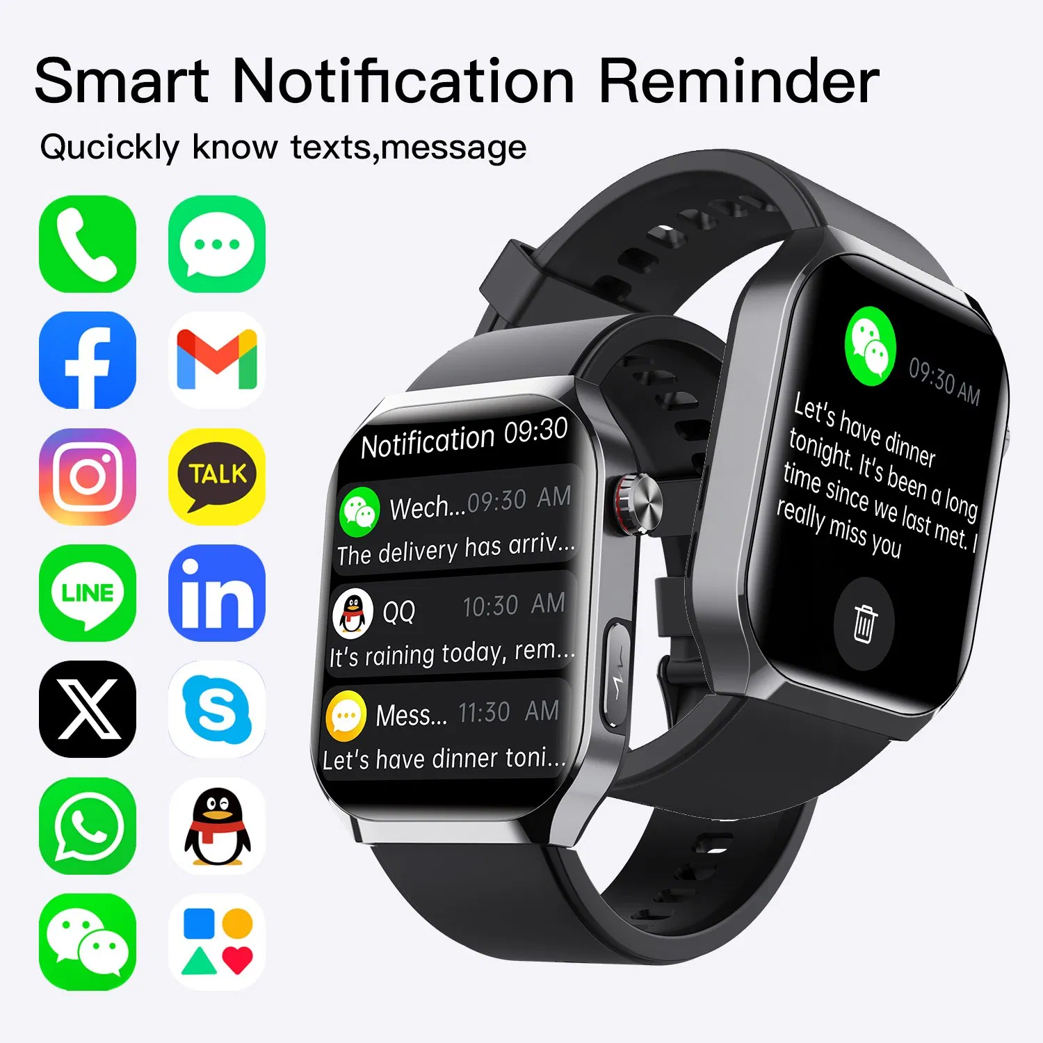 ECG, Micro-Physical Examination Hrv Report, Sos Fall Detection Elderly Health Management Smartwatch