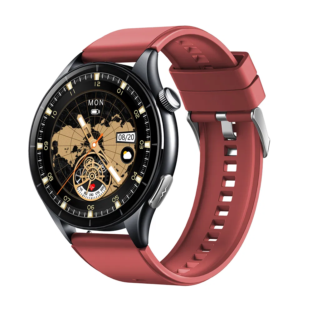 Fashion IP68 waterproof wearable smart bluetooth watch with HR blood pressure SPO2 monitoring respiratory training for Senior healthcare E458