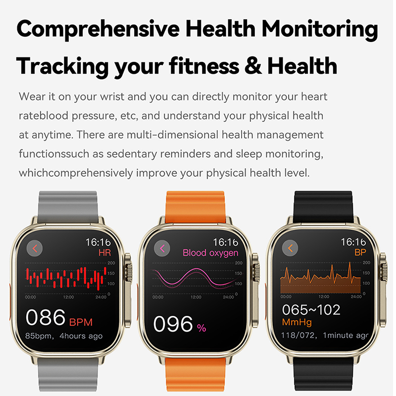 Bt Call Tws Headphones Earphones with Earbuds NFC Health Monitoring Sports Smartwatch