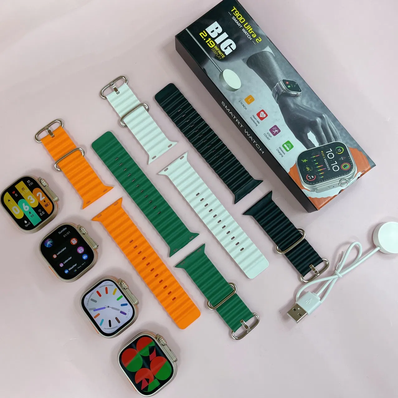 Calendar Calculator Digital Watch T900 Ultra Health Monitoring Sports Wristband Ultra 2 T900 Ultra 2 Smart Watch with Game