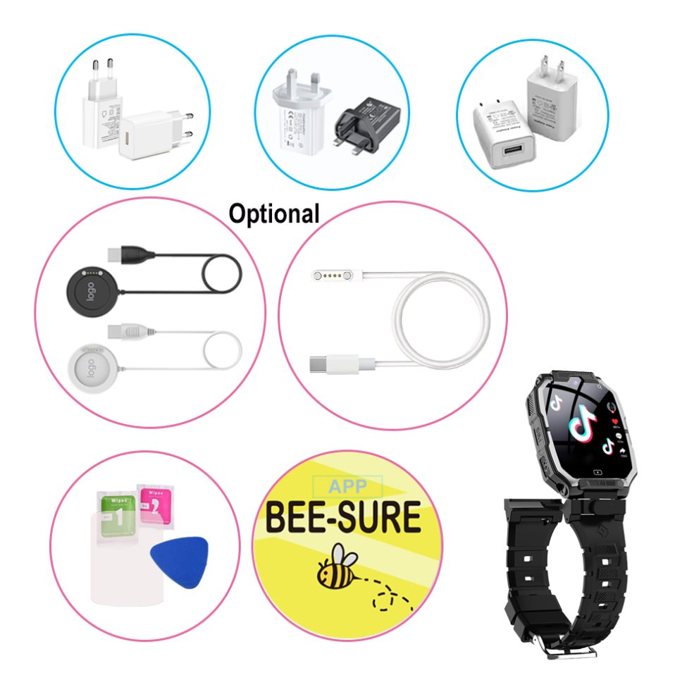 Top quality China manufacture 4G IP67 waterproof smart kids GPS tracker watch with history route live map monitoring panic button for SOS call D38