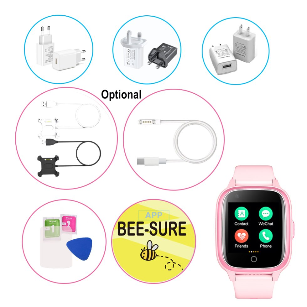 Best Quality removal detection 4G IP67 Waterproof Video Call Smart Child safety SOS Tracker Kids GPS Device with safety zone setup D31U