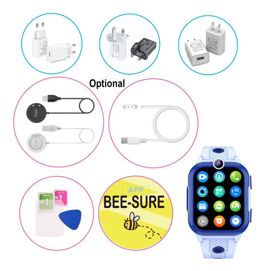 Wholesale 4G China manufacture IP67 waterproof custom smart GPS tracker watch with live map monitoring SOS panic button realtime Google Map location D36C