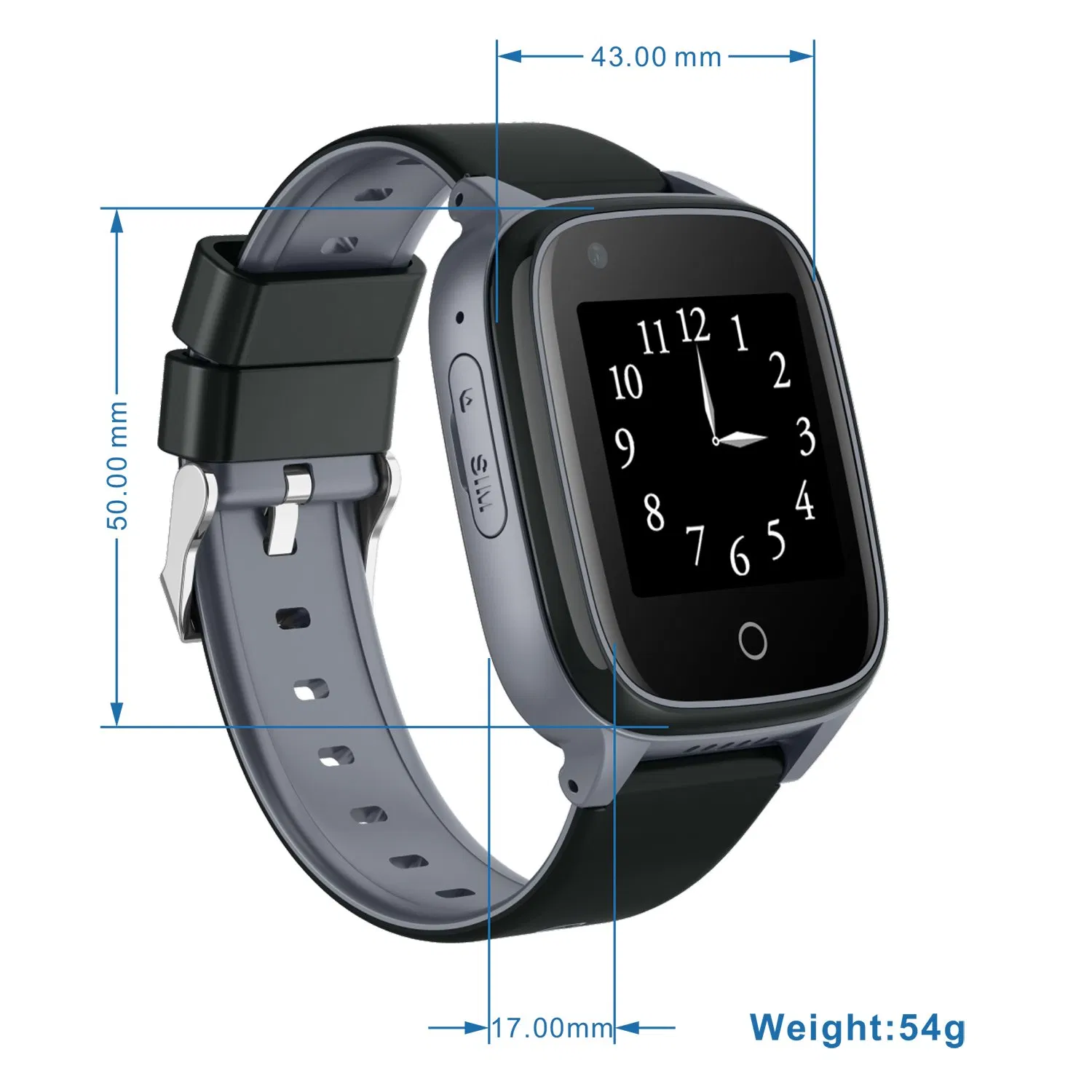 China factory new 4G IP67 Waterproof Video Call Senior Smart GPS Tracker Watch with Heart Rate blood pressure Fall Down Alarm D41U