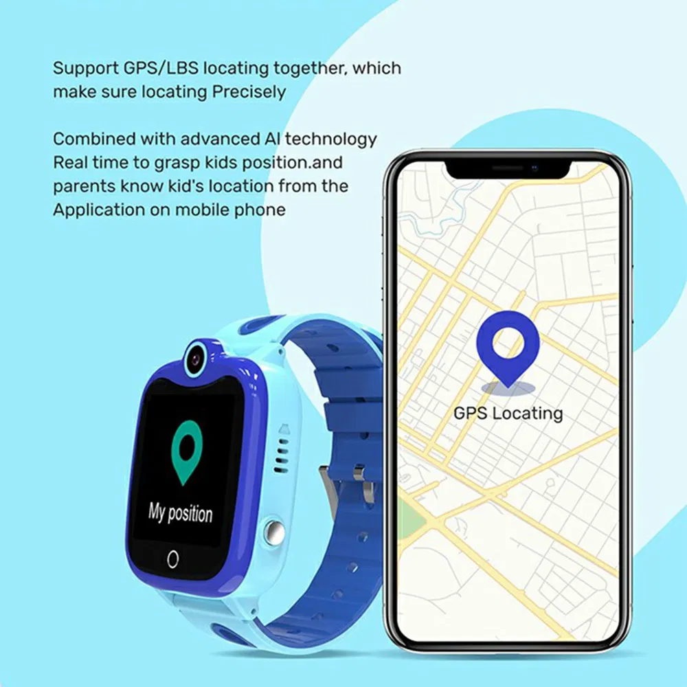 1.4 Inch Waterproof Kids GPS 4G Smart Watch with Call, Family Voice, Sos (Europe / Asia / Africa Version)