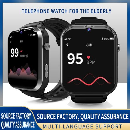 OEM Android Supported Elder Care 4G Smart Watch SIM Card GPS Tracker Health Monitoring Sos Fall Detection