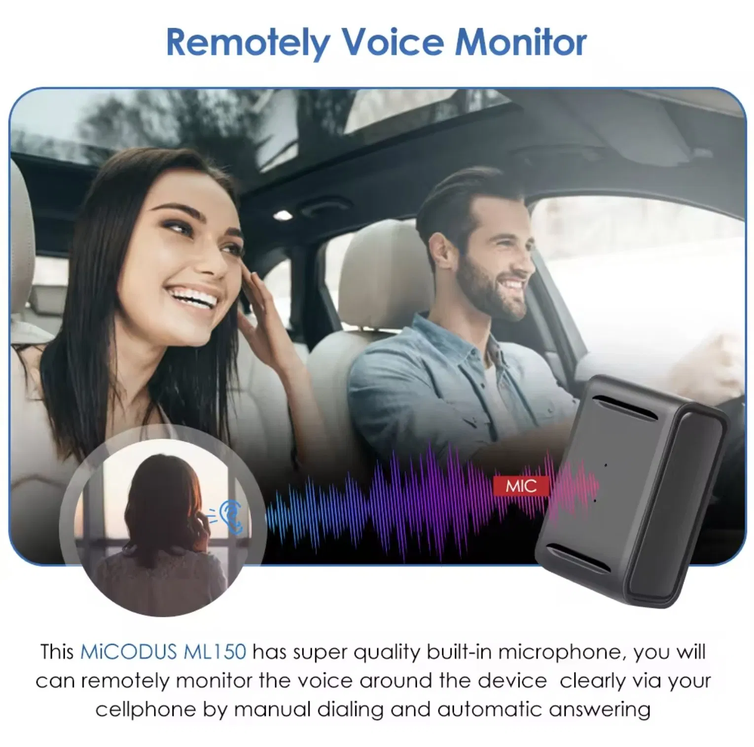 Super Mini GPS Tracker Wireless Magnetic Voice Monitoring Real Time Location Asset Locator Smallest Human Tracking Device Ml150