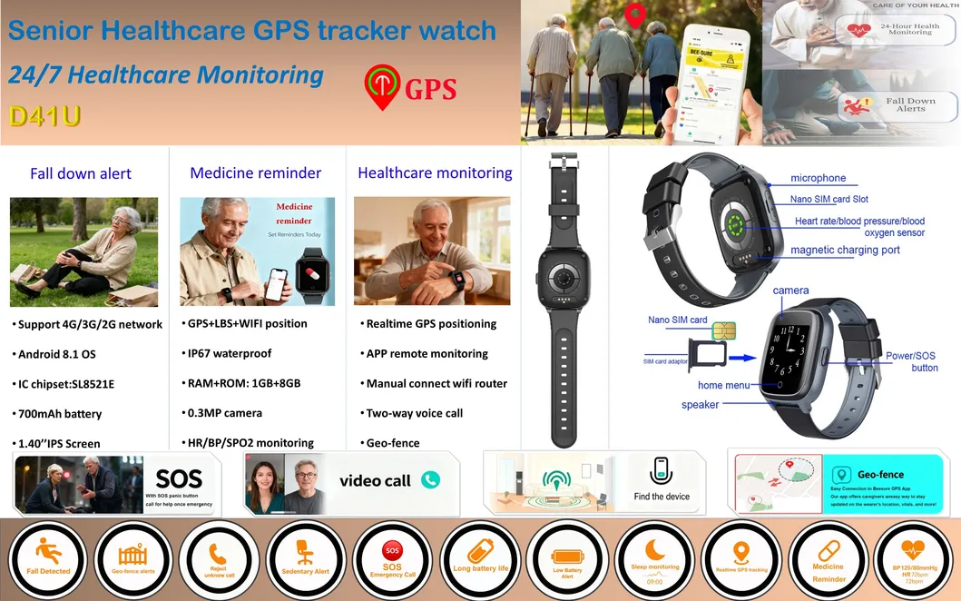Elderly Smart GPS Watch