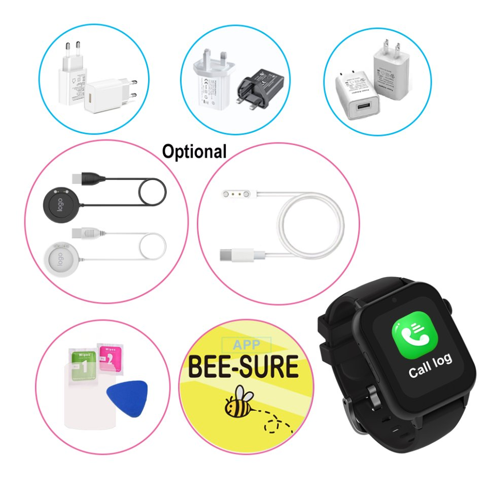 Best quality China manufacture 4G IP67 waterproof senior healthcare smart GPS watch tracker with HR BP SPO2 Thermometer fall down detection D44S