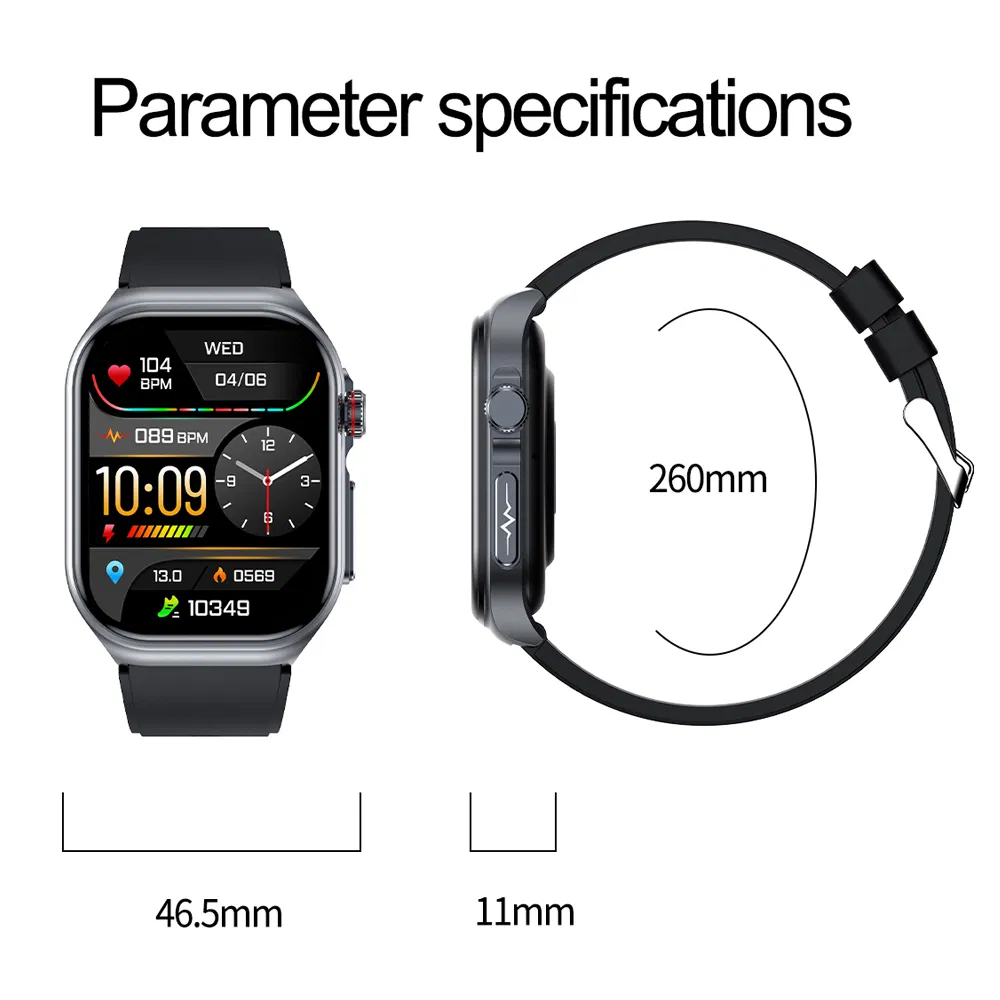 New developed China factory IP68 waterproof digital elderly smart bluetooth bracelet with heart rate blood pressure blood oxygen blood glucose monitor E585