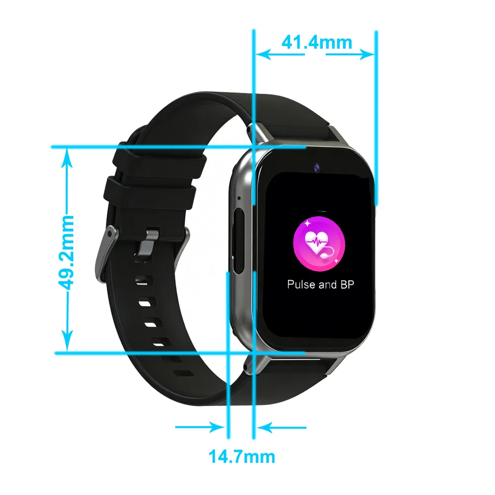 2026 new IP67 waterproof 4G elderly smart GPS Watch with HR/BP/SPO2 monitoring Fall detection SOS button D44