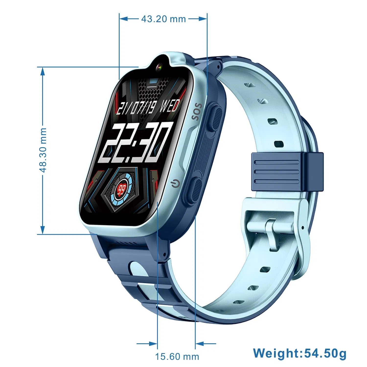 New launched China factory 4G IP67 waterproof parental control kids GPS tracker watch with two way video call for personal security D36Pro