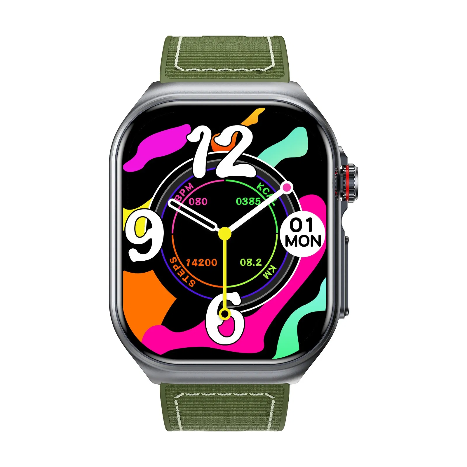 New developed China factory IP68 waterproof digital elderly smart bluetooth bracelet with heart rate blood pressure blood oxygen blood glucose monitor E585